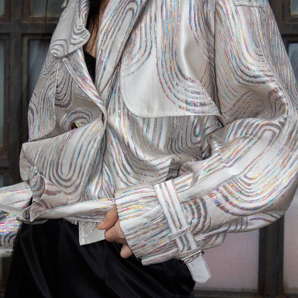 Jacqueline Bomber Jacket in Beige – Stylish Women's Bomber Coat